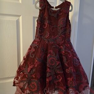 ZOE LTD Girls Ava Masquerade Swirl Dress